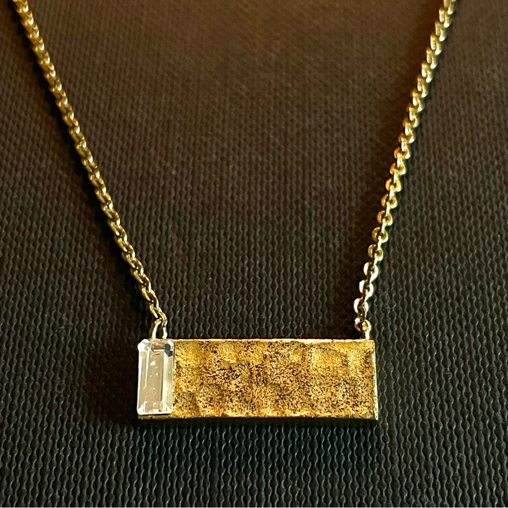 Silpada (KR India) Crossbar Crystal Brass Necklace
